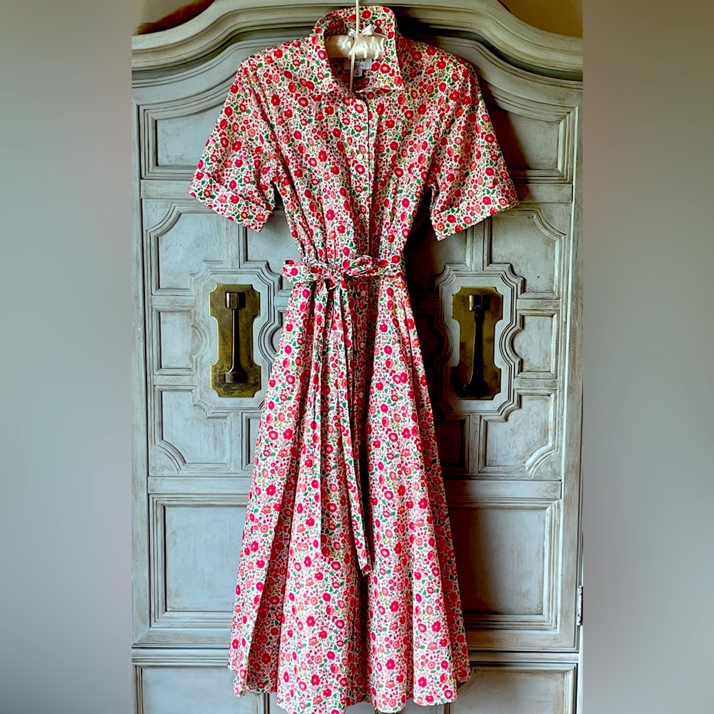 J.Crew Belted Shirtdress in Liberty Danjo Floral Button Down Dress Size 6